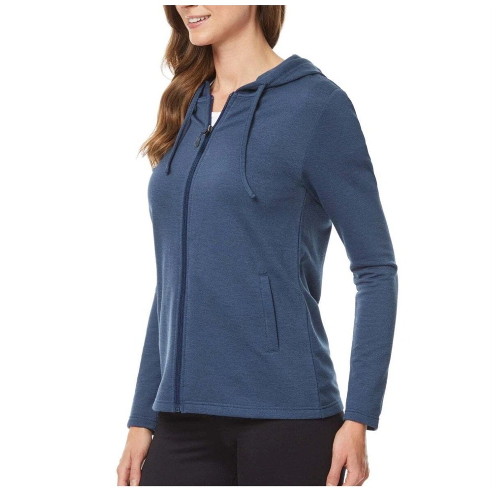 32 Degrees Cool Women's Lightweight Hooded Jacket Sz L pockets Athleisure Sporty